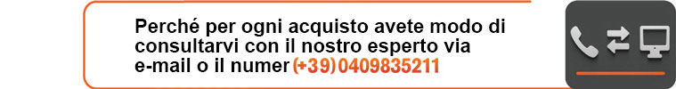 Perché per ogni acquisto avete modo di consultarvi con il nostro esperto via e-mail.